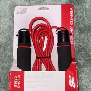 New Balance Black and Red Weighted Jump Rope